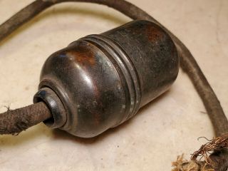 Antique E Electric Light Bulb Switch Push Button Oxidized Copper Finish - Project 2