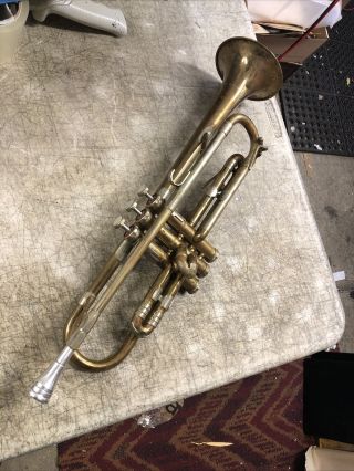 Vintage 1940 Getzen 90 Deluxe Trumpet W/ Mouthpiece - Rare,  Very Good Shape