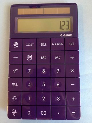 Canon Numeric Calculator X Mark I Rare Purple Color