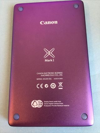 Canon numeric calculator X Mark I Rare Purple Color 3