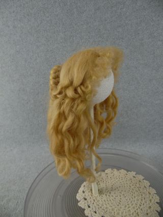 Size 12 Strawberry Blonde Mohair Wig For Antique French German Bisque Head Doll