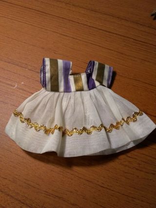 Vintage Vogue Ginny Doll Dress Purple,  White And Gold