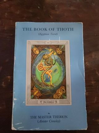 The Book Of Thoth By Master Therion Egyptian Tarot Aleister Crowley 1982 Rare