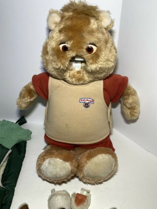 Vintage Teddy Ruxpin 1985 Bear With Outdoor Outfit 2