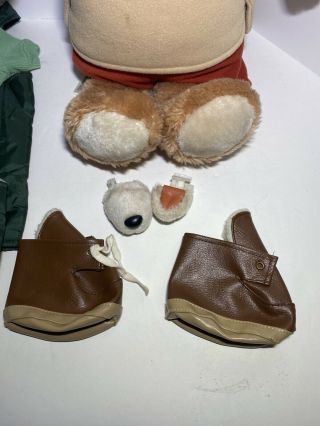 Vintage Teddy Ruxpin 1985 Bear With Outdoor Outfit 3