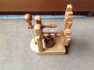 Wooden Perpetual Motion Wishing Well - Powered By Aa Batteries Rare Item