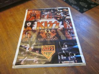 Kiss Army Vintage Jumbo Poster 42”x 58” 1977 Aucoin Boutwell Rare