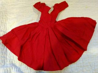 Madame Alexander Cissy Rare Tagged Red Taffeta Dress 1956 TLC (No Doll) 3