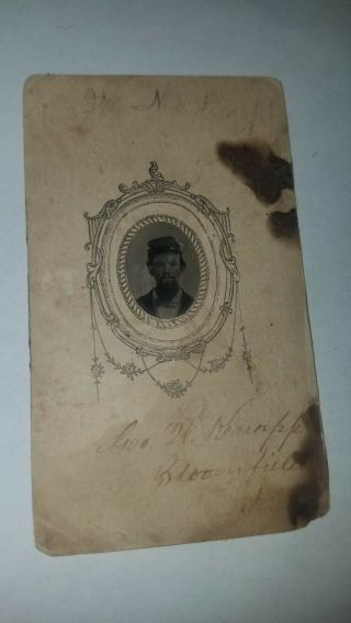 Rare 1860s Indiana Civil War Soldier Signed Id 