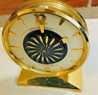 Vtg Ernest Borel Cocktail Desk Clock Swiss Patent Kaleidoscope Non - Rare
