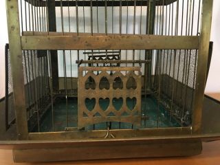 Antique Brass Hendryx Bird Cage Rare Shape Pagoda Buy It Now 2
