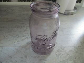 Antique Ball Standard Wax Sealer Clear Quart Mason Jar Purple