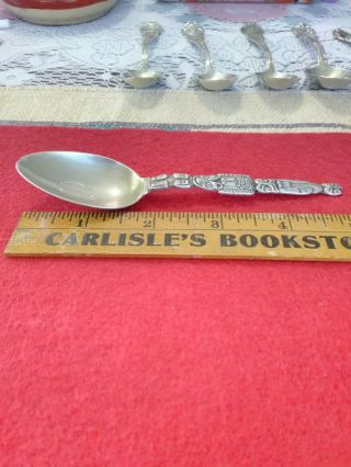 Vintage Sterling Silver Souvenir Spoon.  Indian Totem Pole.  Hallmarked.