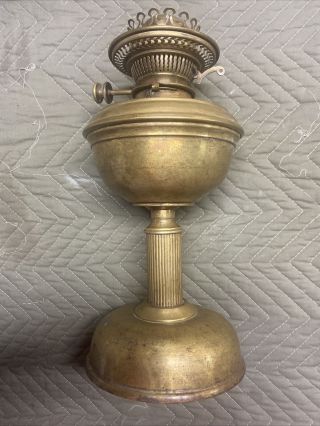 Antique Hinks & Son Brass Oil Lamp • No.  1 Triple