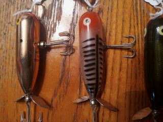 Vintage Heddon Tiny Torpedo Fishing Lures Rare Colors Combine 3