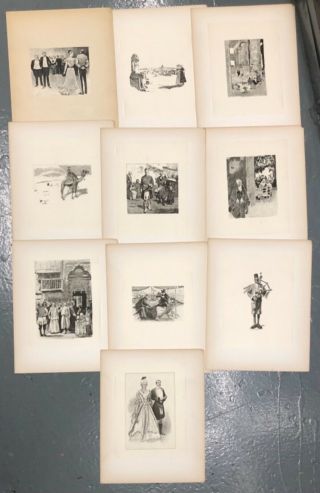 Sketches In Egypt Rare Portfolio Edition Charles Dana Gibson 10 - Plates Tipped In