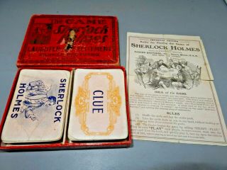 1904 Antique Parker Brothers Sherlock Holmes Card Game Rare