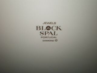 RARE Set of 4 Block Spal Diamond Jewels Black Blue White 10.  5 