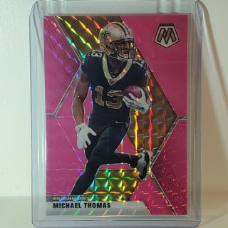 Michael Thomas 2020 Panini Mosaic Prizm Pink Fluorescent - Saints - Rare 5/10
