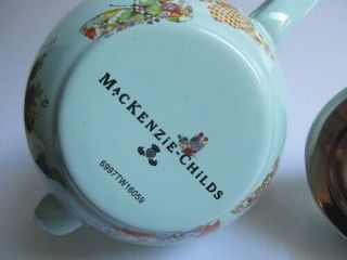 Mackenzie Childs SKY BLUE Butterfly Garden 4 Cup Teapott - - RARE 2