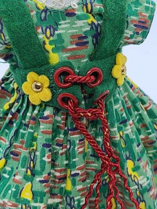 Vintage 1950s Vogue Ginny Doll Tiny Miss 42 Green Dress with Bloomers & Shoes 3