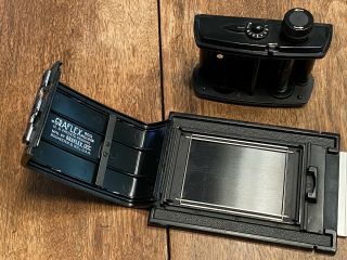 Rare 6x9 120 Roll Film Holder For 3.  25 X 4.  25 Slotted Graflex Slr Series Camera
