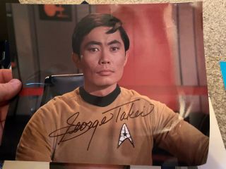 Star Trek George Takei Sulu Hand Signed Proof Rare Must Have 8x10