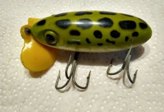 FISHING LURE VGT.  FRED ARBOGAST WWII JITTERBUG Plastic Lip 3