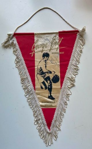 Very Rare George Best Signed Autographed Pennant