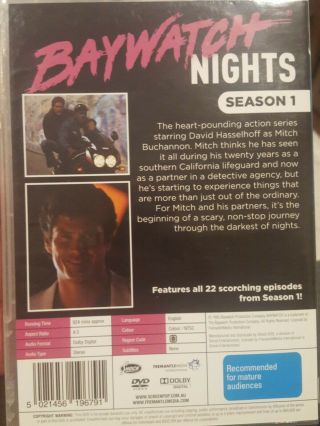 BAYWATCH NIGHTS SEASON 1 ONE RARE DVD DAVID HASSELHOFF TV CULT BEACH SERIES 2