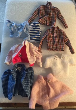 Vintage Barbie Clothes 8 Tops And Jackets With Barbie Fashion Tags
