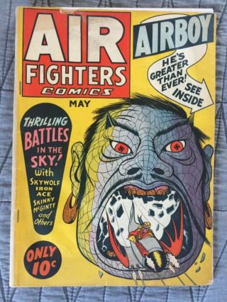 Rare 1943 Golden Age Air Fighters Comics 8 Classic Cover Complete