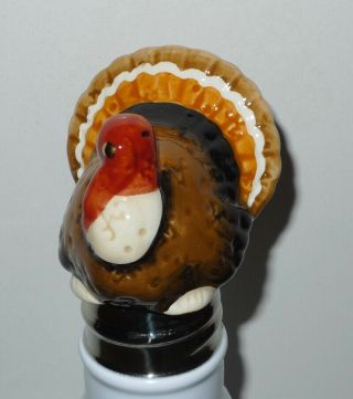 Rare Nora Fleming Mini Old Style Turkey Debossed Nf,  Dots & Lines Holidays