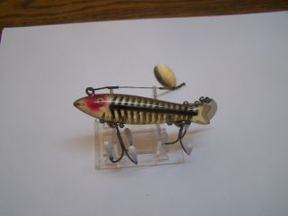 Old Antique Vintage Heddon Dowagiac Spook Fishing Lure Bait Great Color Collect