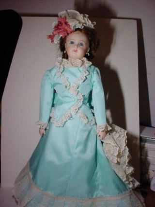 Rare Victorian Lady Vintage Porcelain Doll 19 "