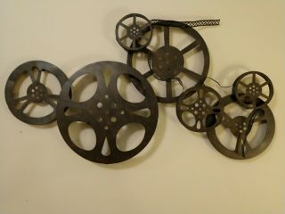 Vintage Style Movie Reel Wall Decor Film Sculpture