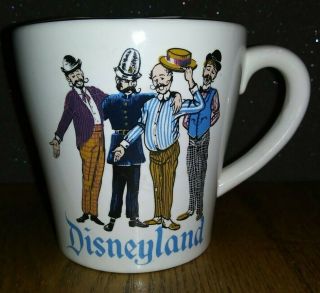 Vintage Disney Mustache Mug Rare Disneyland Barbershop Quartet Main Street Usa
