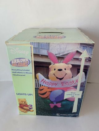 Rare Disney Easter Winnie The Pooh 6ft Gemmy Airblown Inflatable 2003