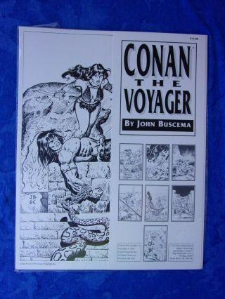 $10 - 7 Day Rare Htf Conan The Voyager 7 Prints By John Buscema 1992