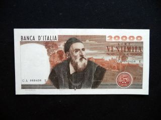 1975 Italy Rare Banknote 20000 Lire Xf Tiziano