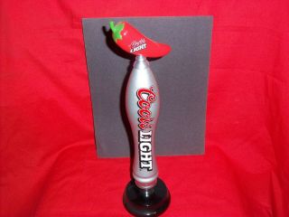 Rare Coors Light Figural Beer Tap Handle (with Jalapeno) - Nos Double Sided
