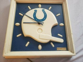 vintage very rare Baltimore colts wall clock corner cracked some wear 2