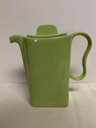 Rare Vintage Franciscan Tiempo/metropolitan? Lime Green Teapot Tea Pot Large