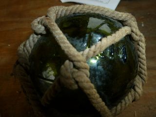 Vintage Japanese Glass Ball Fishing Float 4 