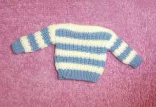 Vintage Ideal Tammy Doll Blue And White Striped Sweater