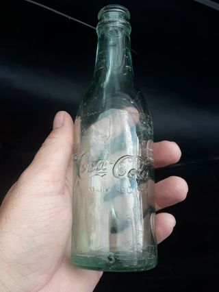 Antique Straight Side Script Coca Cola Bottle Coke 3 Early