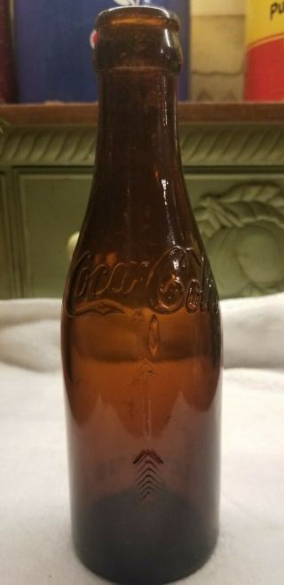 Rare Double Arrow Amber Coca Cola Cleveland Ohio