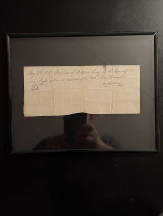 Rare Ohio Founding Father Gen.  Nathaniel Massie Signed 1811 Land Receipt