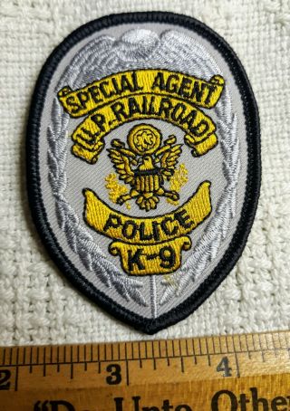 Union Pacific Railroad K9 Special Agent Police Patch Very Rare