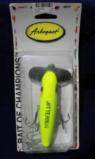 Fred Arbogast Musky Xl Jitterbug 4 1/2 Inches Hard To Find Color All Chartreuse